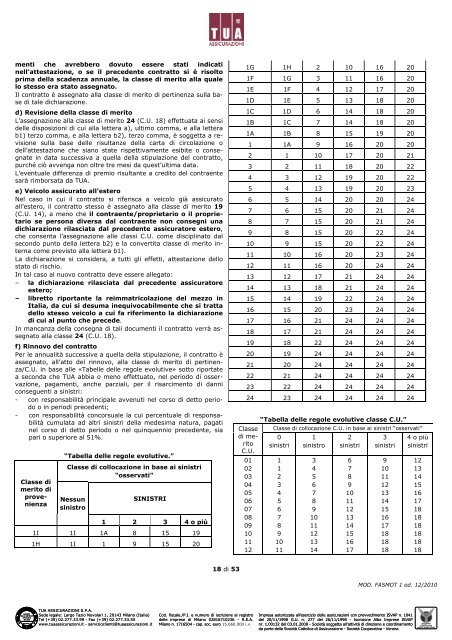 CONDIZIONI GENERALI DI ASSICURAZIONE - Tua Assicurazioni