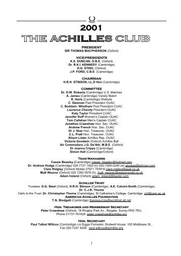 Download 2001 Achilles Annual Report