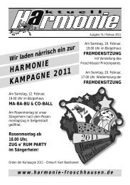 HARMONIE KAMPAGNE 2011 - Harmonie Froschhausen eV