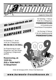 HARMONIE KAMPAGNE 2009 - Harmonie Froschhausen eV