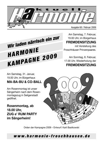 HARMONIE KAMPAGNE 2009 - Harmonie Froschhausen eV