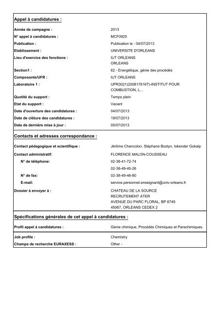 Appel Ã  candidatures - Document sans titre