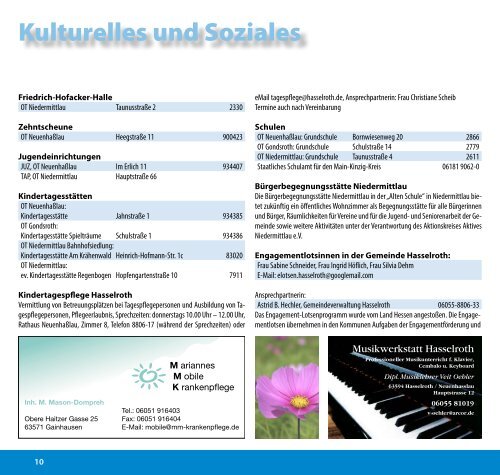 Bürger-Info 2012 - Gemeinde Hasselroth
