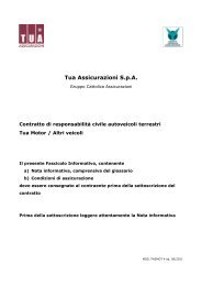 Condizioni valide dal 1Â° giugno 2011 al 31 ... - Tua Assicurazioni