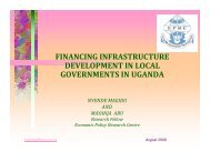 financing infrastructure development in local governments in uganda