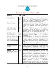 Valuation of protected areas in Uganda - Economic Policy Research ...