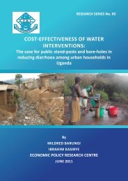 Cost-effeCtiveness of water interventions: - Economic Policy ...