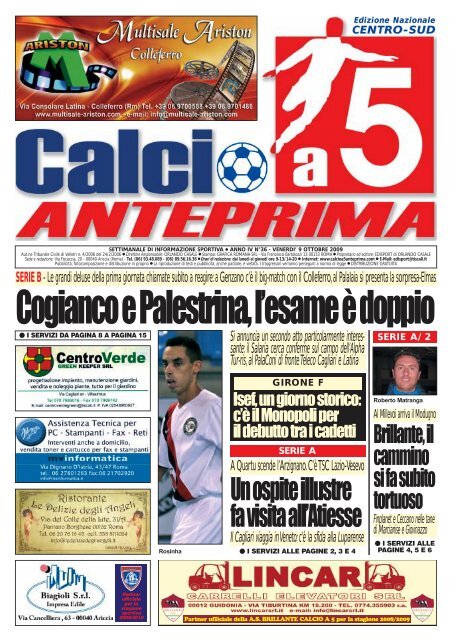 calcio a 5 anteprima 36/09 CS