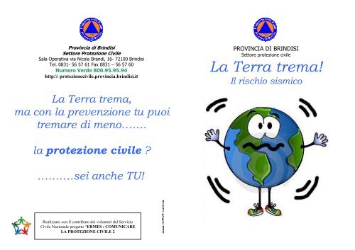 La terra trema ultimissimo - Protezione Civile - Provincia di Brindisi