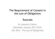 The Requirement of Consent in the Law of Obligations ... - Ghsl.org