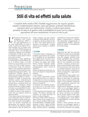 promozione degli stili di vita sani - Dipartimento di Prevenzione Ulss ...