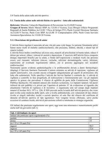 Programmi - Dipartimento di Prevenzione Ulss 20 di Verona