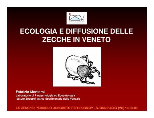 ecologia e diffusione delle zecche in veneto - Dipartimento di ...