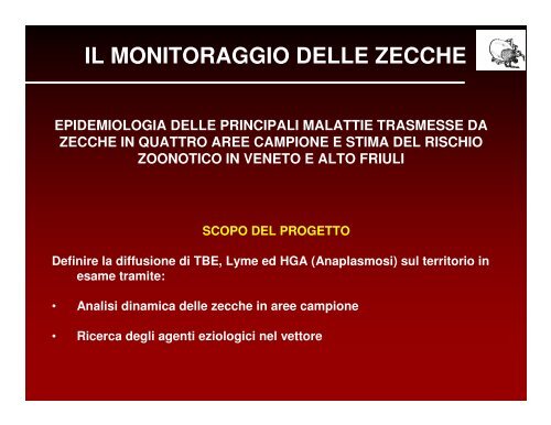 ecologia e diffusione delle zecche in veneto - Dipartimento di ...