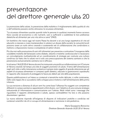 L'Alimentazione nell'asilo nido - Comune di Verona