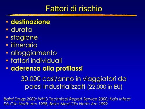 La malaria: attualità sulla profilassi - Dipartimento di Prevenzione ...