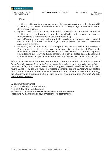 Linee di indirizzo per la valutazione dell'organizzazione aziendale ...