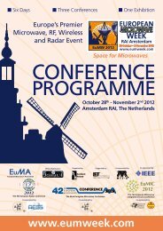 Conference Programme - European Microwave Week 2012