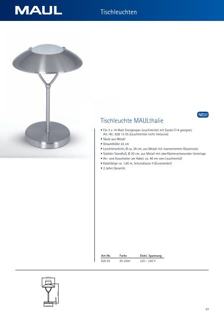 Leuchtenkatalog 2012 - Jakob Maul GmbH