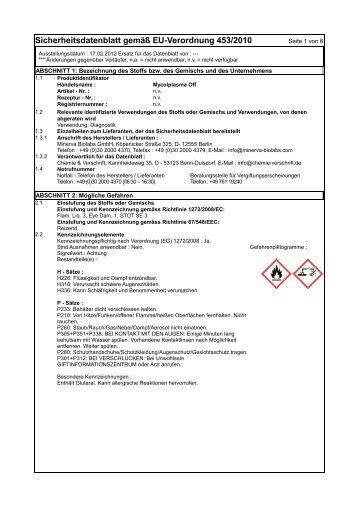 MSDS - Minerva Biolabs