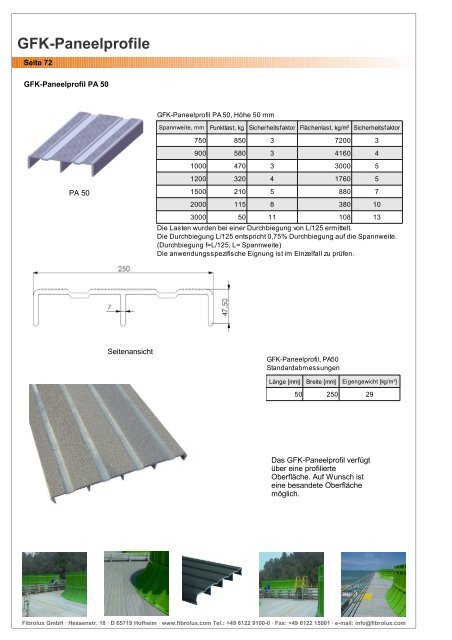 Gfk Paneelprofile Fibrolux Gmbh