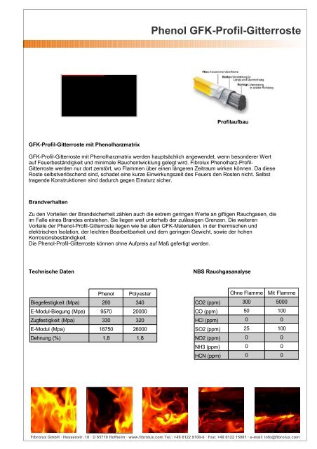 Phenol Gfk Profil Gitterroste Fibrolux Gmbh
