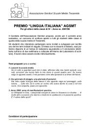 PREMIO “LINGUA ITALIANA” AGSMT - Scuola Media di Tesserete