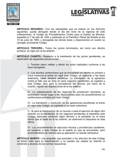 codigo procesal civil para el estado libre y soberano ... - Testamentos