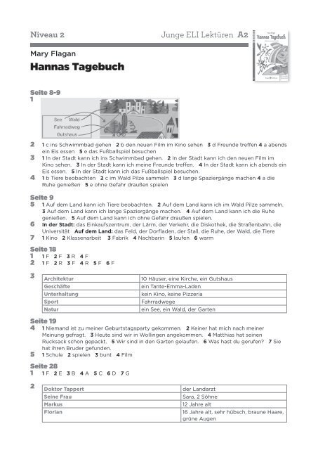 Hannas Tagebuch - Progetto Scuola snc