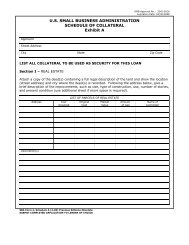 Application for Business Loan (SBA Form 4, Schedule A) - Salem Five