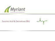 Succinic Acid & Derivatives SBU - Myriant