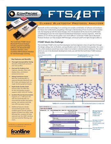 FTS4BT Datasheet - Frontline Test Equipment