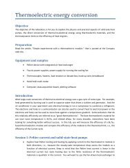 Lab D: Thermoelectric energy conversion