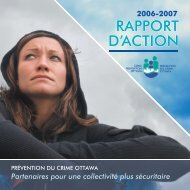 Rapport d'action 2006-07 - Crime Prevention Ottawa