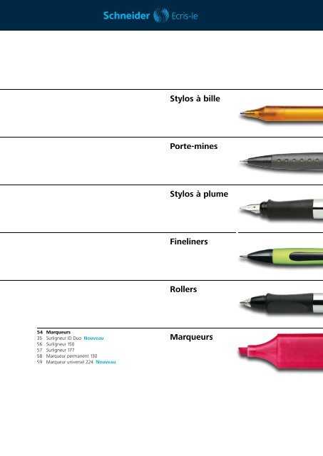 Positions de marquage