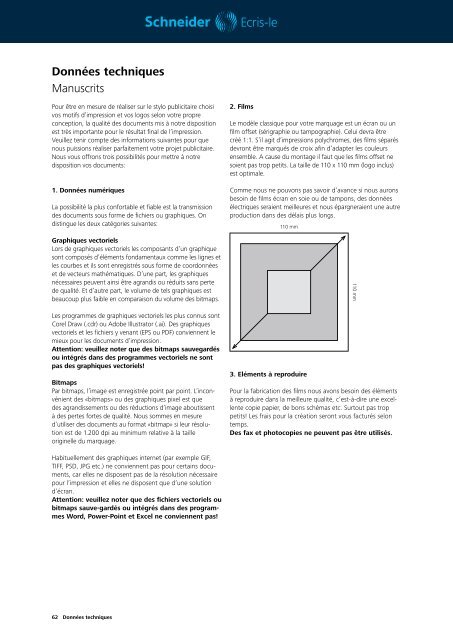 Positions de marquage