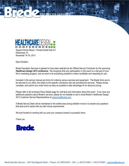 Exhibitor Kit - Healthcare Design