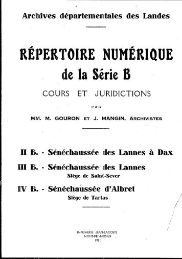Cours et juridictions avant 1790 - Archives départementales des ...