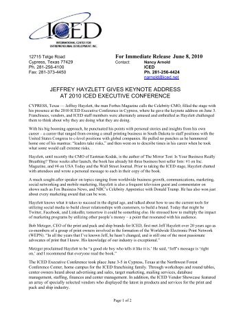 conference press release template my focus group international center for entrepreneurial conference press release template my focus group international center for entrepreneurial
