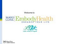 Mayo Clinic Health Assessment - Benefits