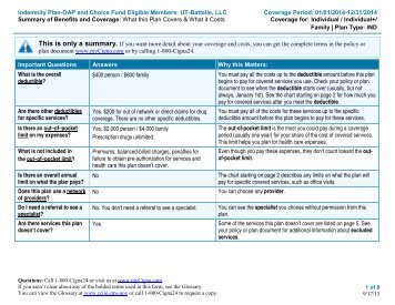 Indemnity Plan-OAP and Choice Fund Eligible Members ... - Benefits