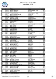 NRN Australia - Election 2011 Voters List - QLD