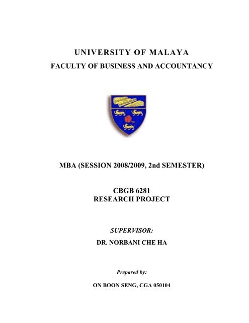 research proposal university malaya