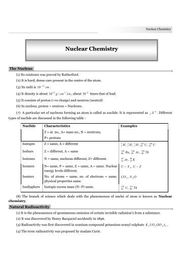 Nuclear Chemistry - TestBag