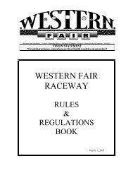 WESTERN FAIR RACEWAY - Western Fair District