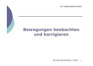 Bewegungen beobachten und korrigieren