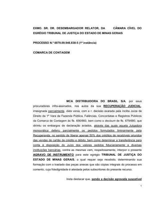 exmo. sr. dr. desembargador relator, da câmara cível do ... - Abde