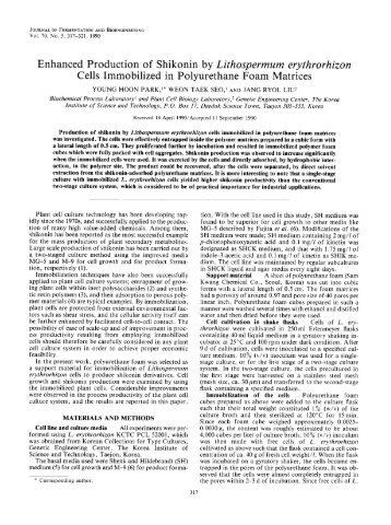 Enhanced Production of Shikonin by Lithospermum erythrorhizon - CC