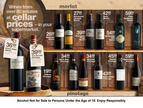 Alcohol Not for Sale to Persons Under the Age of 18 ... - Find Specials