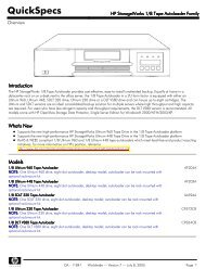 HP StorageWorks 1/8 Tape Autoloader Family - Xtech Networking